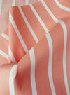 Salmon pink striped ticking. Unused. Spain c.1950 - 1 meter