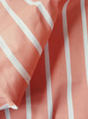 Salmon pink striped ticking. Unused. Spain c.1950 - 1 meter
