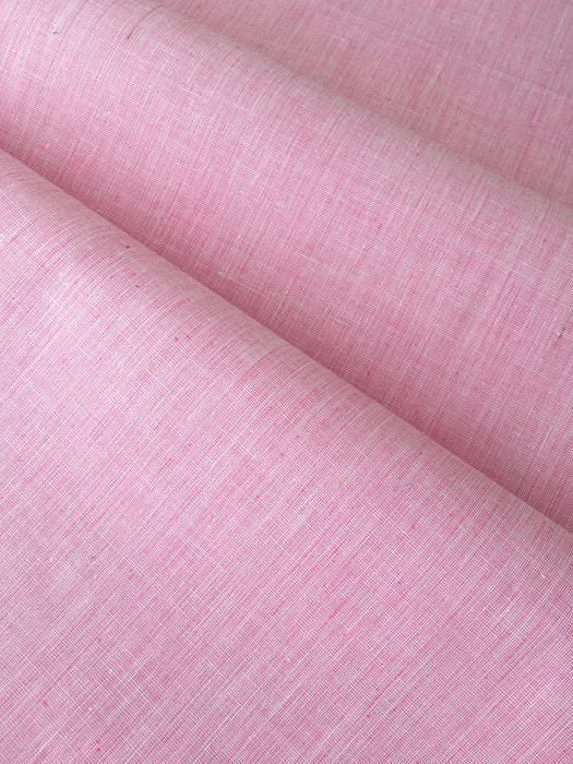 Soft pink solid ticking with texture. Spain c.1900 - Lot of 2 pieces (2.2 meters)