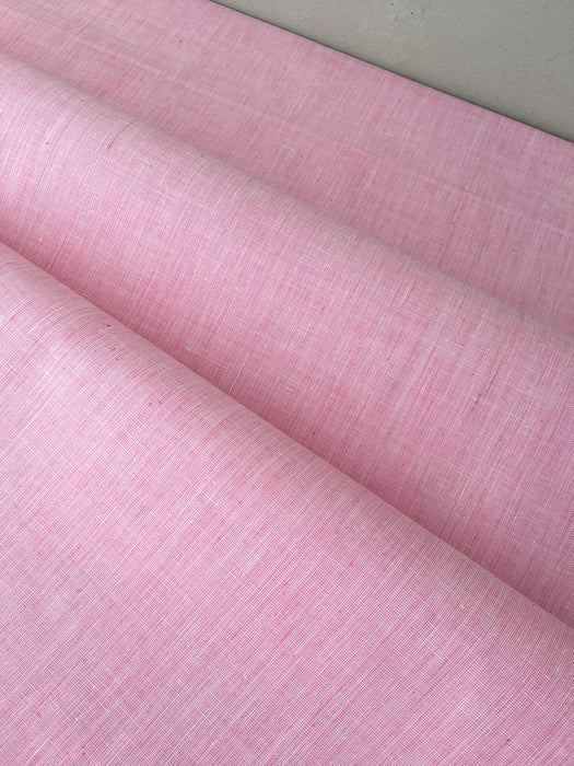 Soft pink solid ticking with texture. Spain c.1900 - Lot of 2 pieces (2.2 meters)