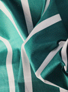 Striped ticking in emerald green and white. Unused. Spain c.1950 - 6 meters