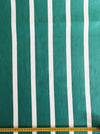 Striped ticking in emerald green and white. Unused. Spain c.1950 - 6 meters