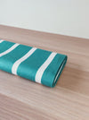 Striped ticking in emerald green and white. Unused. Spain c.1950 - 1.5 meters