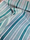 Emerald green striped ticking. Small jacquard pattern. Unused. Spain c.1950 - 2 meters