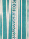Emerald green striped ticking. Small jacquard pattern. Unused. Spain c.1950 - Per meter (23 m avail.)