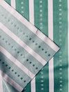 Tuscan green striped ticking. Small jacquard pattern. Unused. Spain c.1950 - 4.5 meters