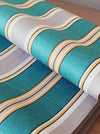 Green and gray stripes vintage ticking. Twill. Unused. Spain c.1940 - Per meter (32 m avail.)
