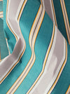 Green and gray stripes vintage ticking. Twill. Unused. Spain c.1940 - 6 meters