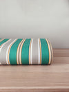 Green and gray stripes vintage ticking. Sateen. Unused. Spain c.1940 - Per meter (34 m avail.)
