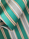Green and gray stripes vintage ticking. Sateen. Unused. Spain c.1940 - Per meter (34 m avail.)