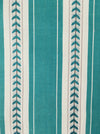 Green and white striped ticking with small leaves. Unused. Spain c.1950 - 4 meters