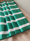 Ticking in green and white with wide stripes. Unused. Spain. c.1950 - 1 meter