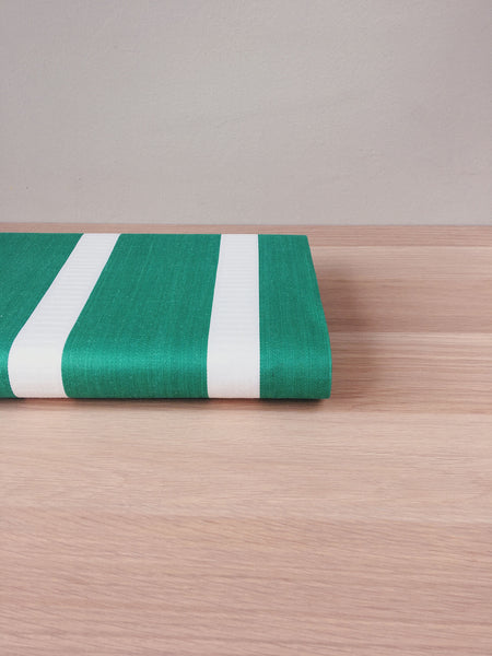 Green Stripes Antique European Ticking Fabric Unused Yardage RA-VERDE-009 - Ticking Depot