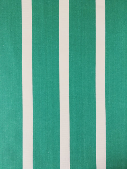 Ticking in green and white with wide stripes. Unused. Spain. c.1950 - 1.8 meters