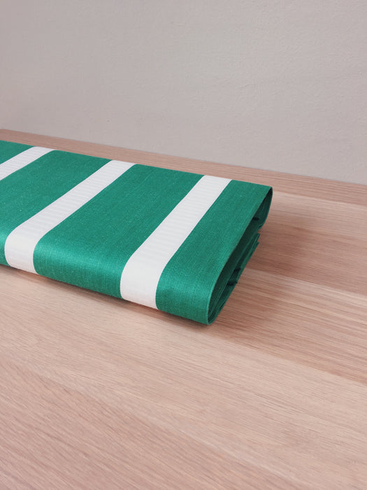 Ticking in green and white with wide stripes. Unused. Spain. c.1950 - 1 meter