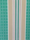 Stripes and checks ticking in green and beige. Unused. Spain c.1950 - 2 meters