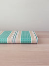 Stripes and checks ticking in green and beige. Unused. Spain c.1950 - 2 meters