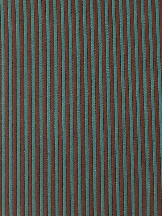 Brown and green striped ticking. Spain c.1900 - 70 cm × Per meter (15 m avail)