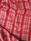 Handwoven checked ticking in red and white. Very rare. Spain. Early 1900s - 92×220 cm