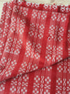 Handwoven checked ticking in red and white. Very rare. Spain. Early 1900s - 92×220 cm