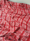 Handwoven checked ticking in red and white. Very rare. Spain. Early 1900s - 92×220 cm