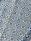 Handwoven ticking in checks indigo blue and white. Very rare. Spain. Early 1900s.