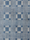 Handwoven ticking in checks indigo blue and white. Very rare. Spain. Early 1900s.