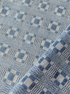 Handwoven ticking in checks indigo blue and white. Very rare. Spain. Early 1900s.