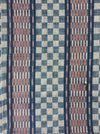 Handwoven checked ticking in dark blue. Very rare. Spain. Early 1900s - 120×188 cm
