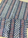 Handwoven checked ticking in dark blue. Very rare. Spain. Early 1900s - 120×188 cm
