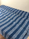 Handwoven ticking in checks indigo blue and white. Very rare. Spain. Early 1900s.