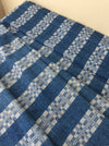 Handwoven ticking in checks indigo blue and white. Very rare. Spain. Early 1900s.