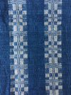 Handwoven ticking in checks indigo blue and white. Very rare. Spain. Early 1900s.