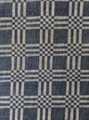 Handwoven ticking in checks blue and white. Very rare. Spain. Early 1900s.