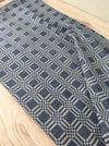 Handwoven ticking in checks blue and white. Very rare. Spain. Early 1900s.