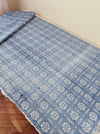 Handwoven checked ticking in light blue and white. A discovery! Spain. Early 1900s - Lot of 4 pieces