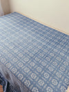 Handwoven checked ticking in light blue and white. A discovery! Spain. Early 1900s - Lot of 4 pieces