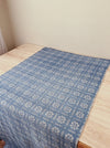 Handwoven checked ticking in light blue and white. A discovery! Spain. Early 1900s - Lot of 4 pieces