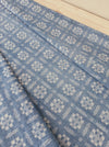 Handwoven checked ticking in light blue and white. A discovery! Spain. Early 1900s - Lot of 4 pieces