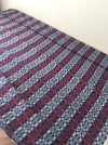Handwoven ticking in checks blue, white and red. Very rare. Spain. Early 1900s.