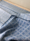 Handwoven ticking in checks soft blue and white. Very rare. Spain. Early 1900s.