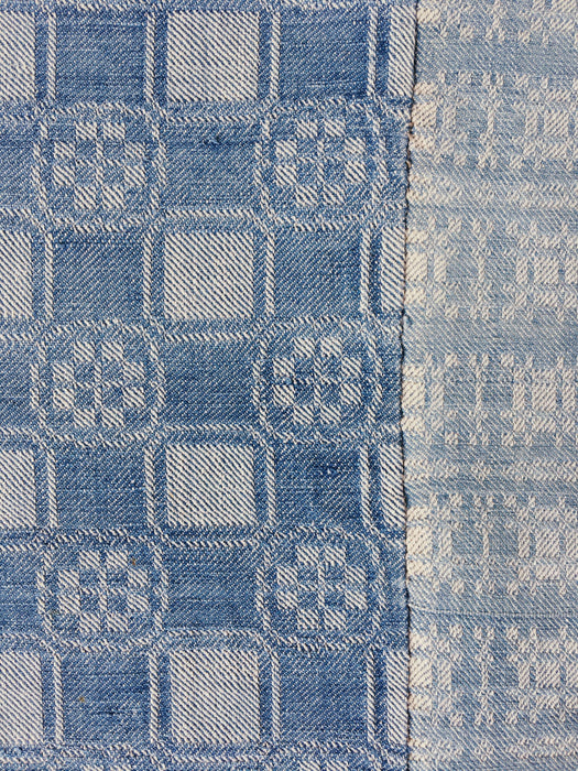 Handwoven checked ticking. Very rare. Spain. Early 1900s.