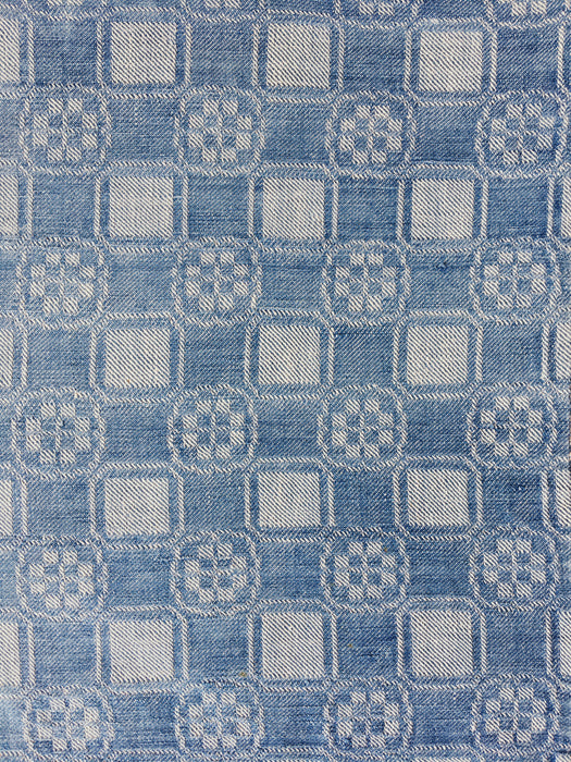 Handwoven checked ticking. Very rare. Spain. Early 1900s.