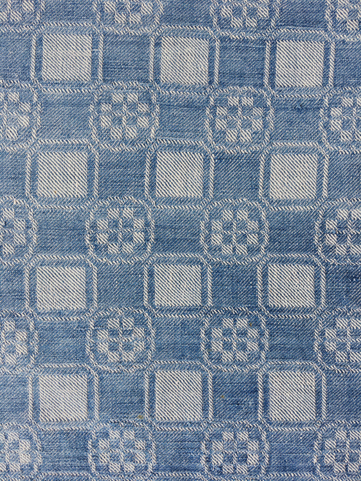 Handwoven checked ticking. Very rare. Spain. Early 1900s.