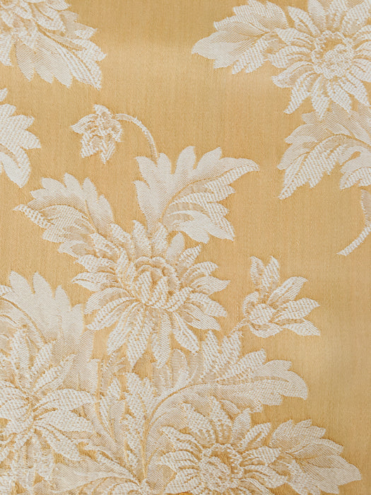Dijon yellow floral ticking. Spain c.1900