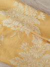Dijon yellow floral ticking. Spain c.1900
