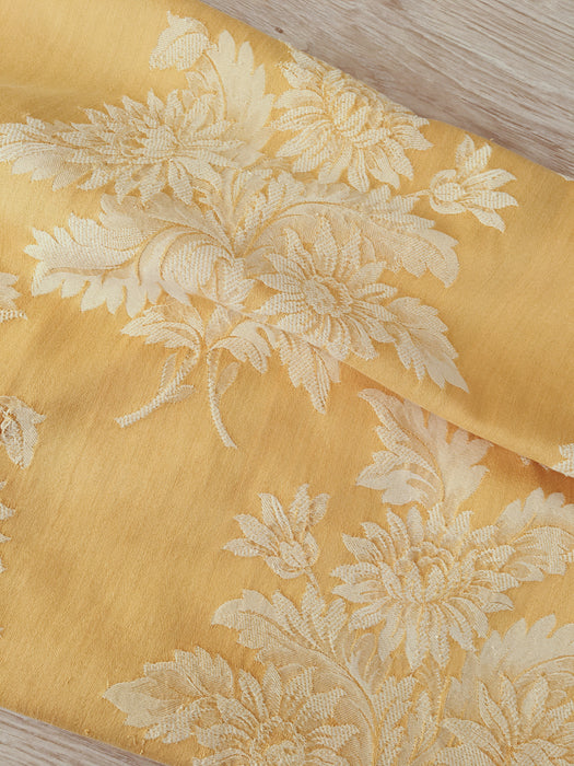 Dijon yellow floral ticking. Spain c.1900