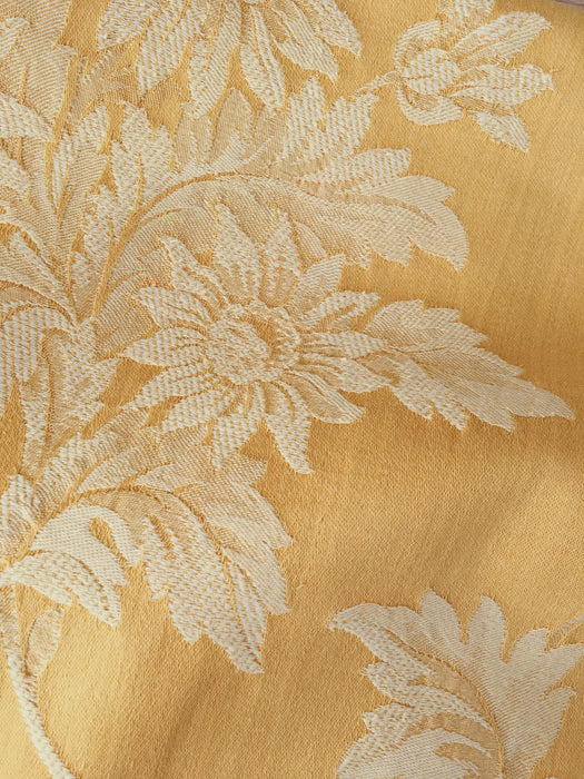 Dijon yellow floral ticking. Spain c.1900