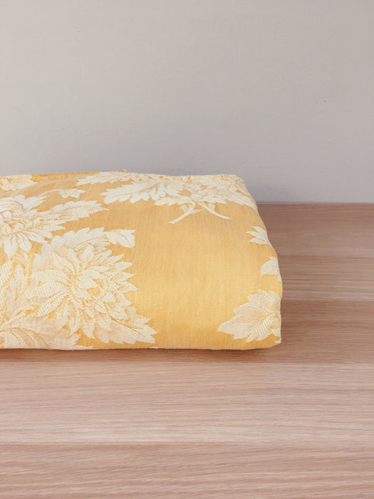 Dijon yellow floral ticking. Spain c.1900
