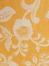 Golden yellow floral ticking. Spain c.1900 - 88×79 cm